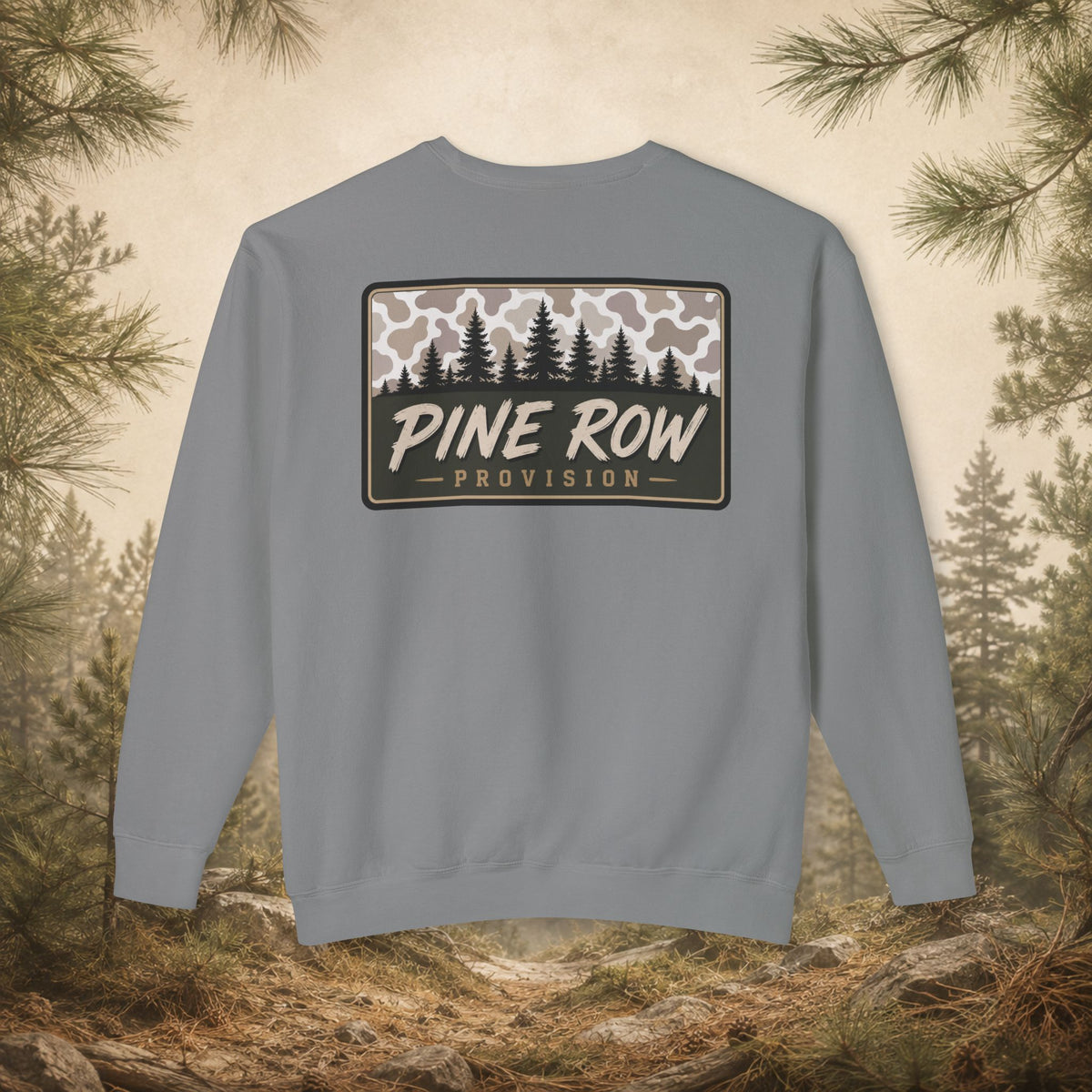 Pine Row Vintage Camo Light Box Crewneck Sweatshirt